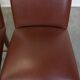 Set of 4 English style dining chairs in cognac-colored leather