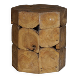 Wooden end grain Side Table or Stool