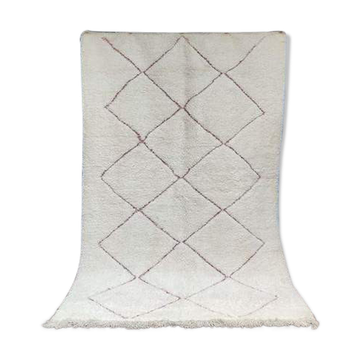 Tapis berbère beni ouarain losange rouge 170 X 250 cm
