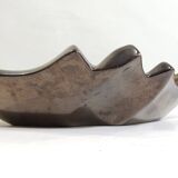 Vintage red and brown ceramic bowl – 1970s centrepiece – Design