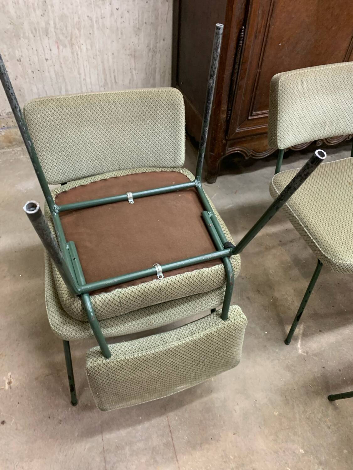 6 Chaises Design André Simard Airborne Vintage