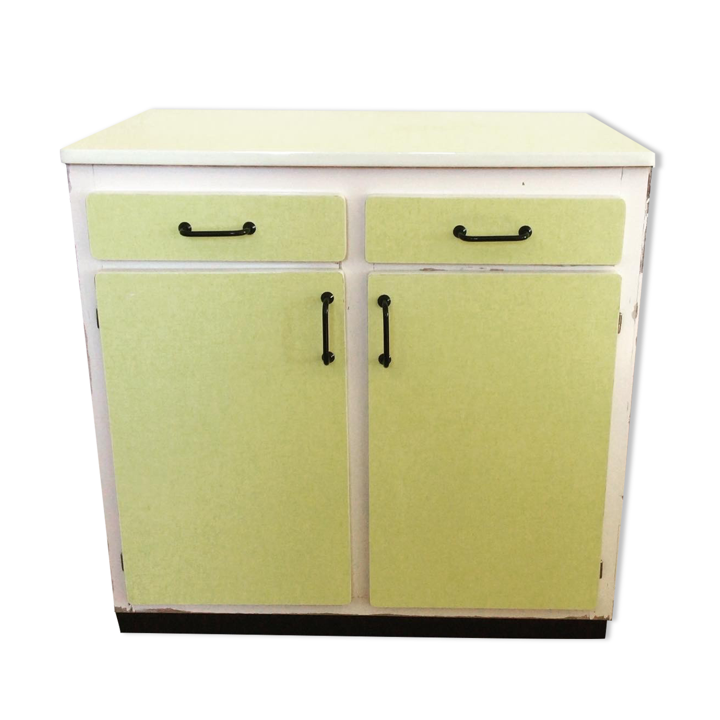 Yellow formica buffet