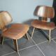 Chaise siège eames LCW walnut herman miller noyer