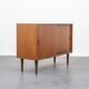 Danish chest of drawers, teak, sliding doors, vintage