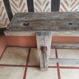 Ancien établi de menuisier bois brut