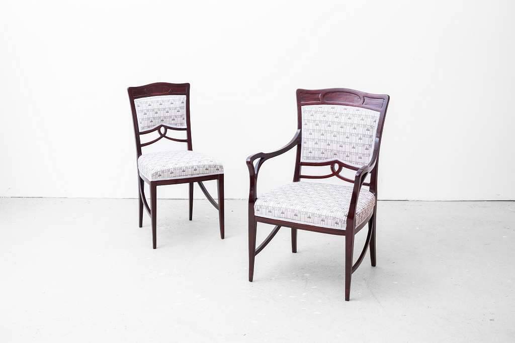 2 chaises Art Nouveau originales vers 1900/1905