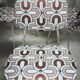 Series of four vintage italian chairs in chrome steel
