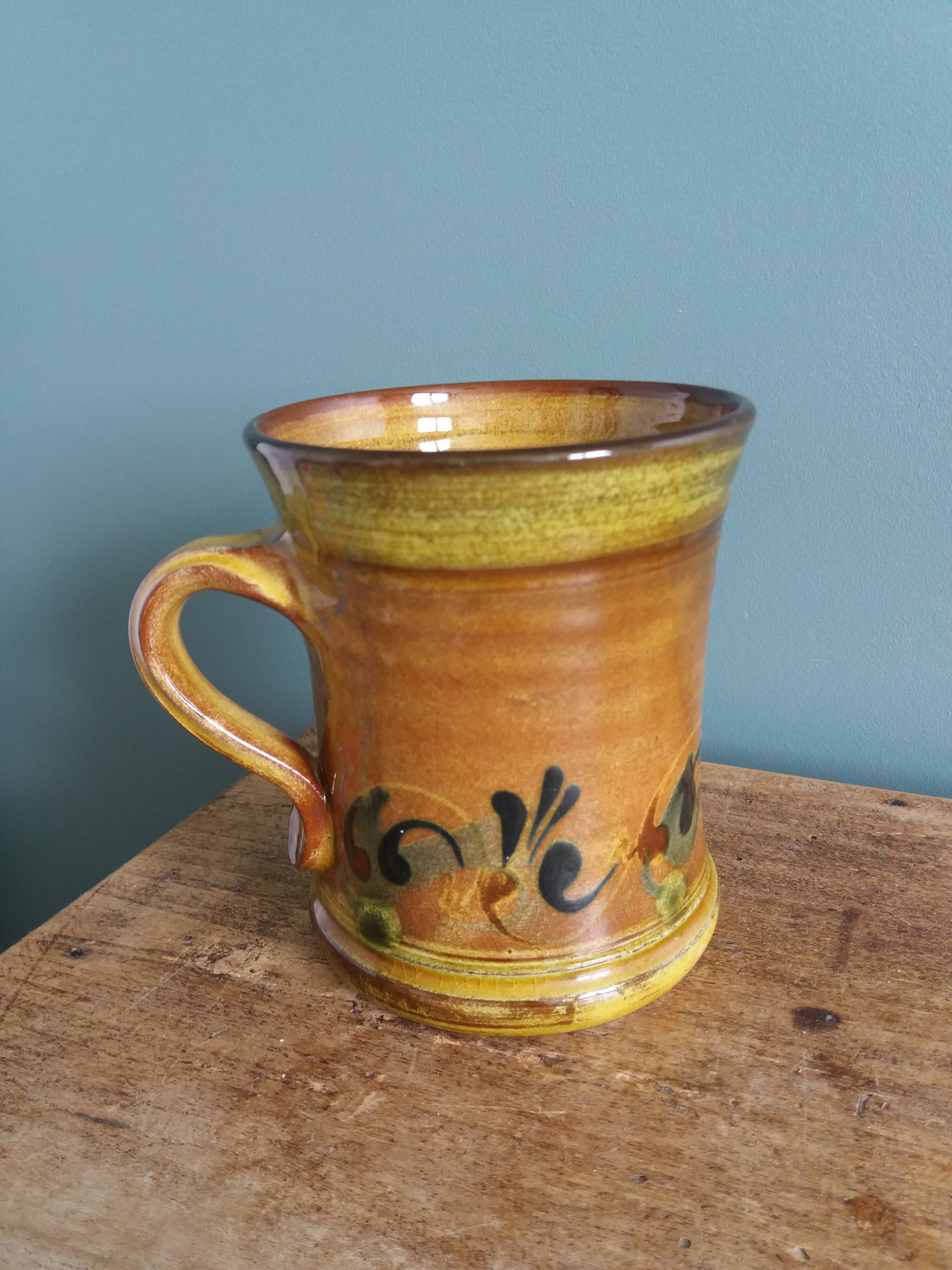 Handmade terracotta mug cup