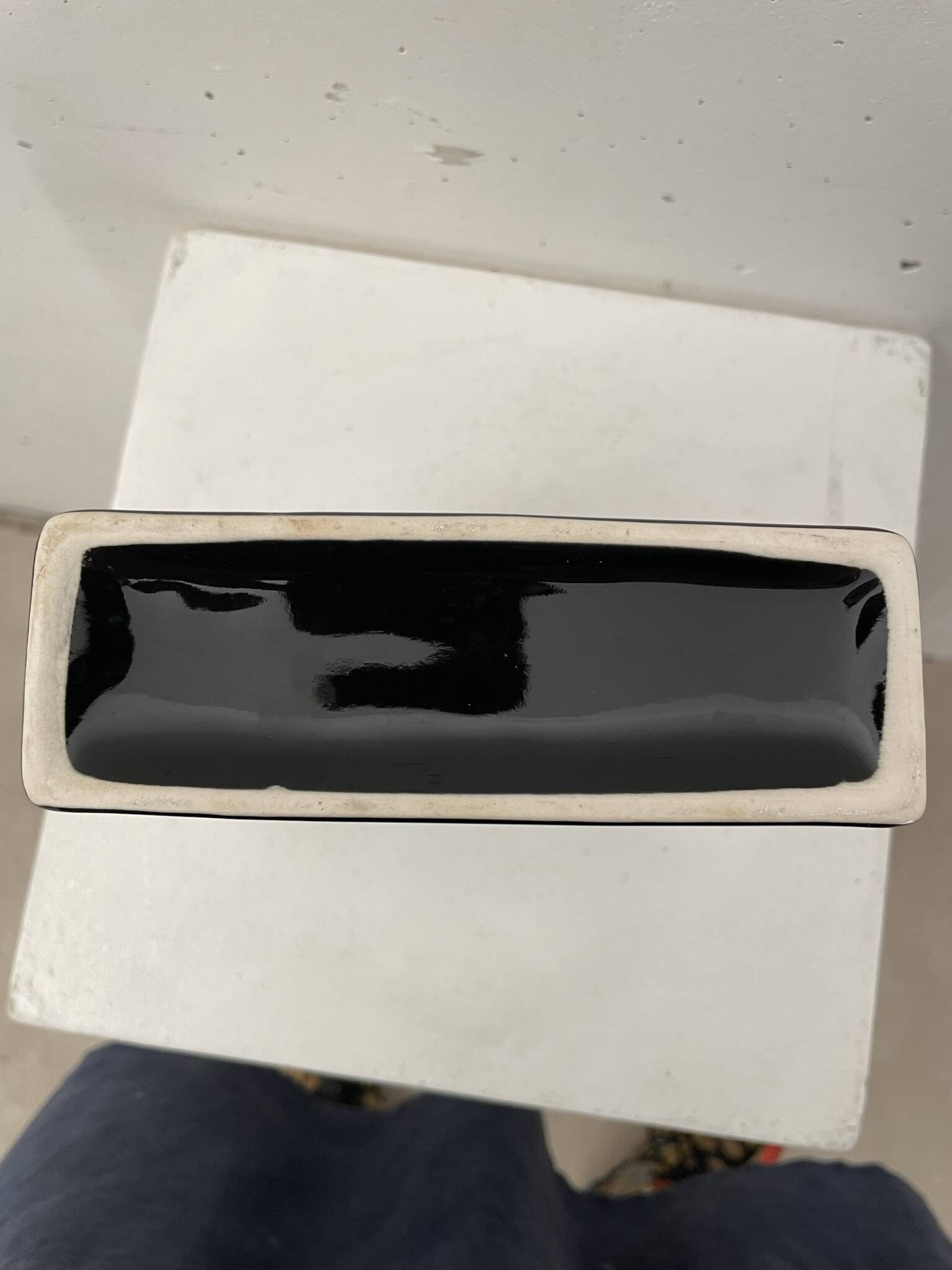 Ceramic geometric vase 1980