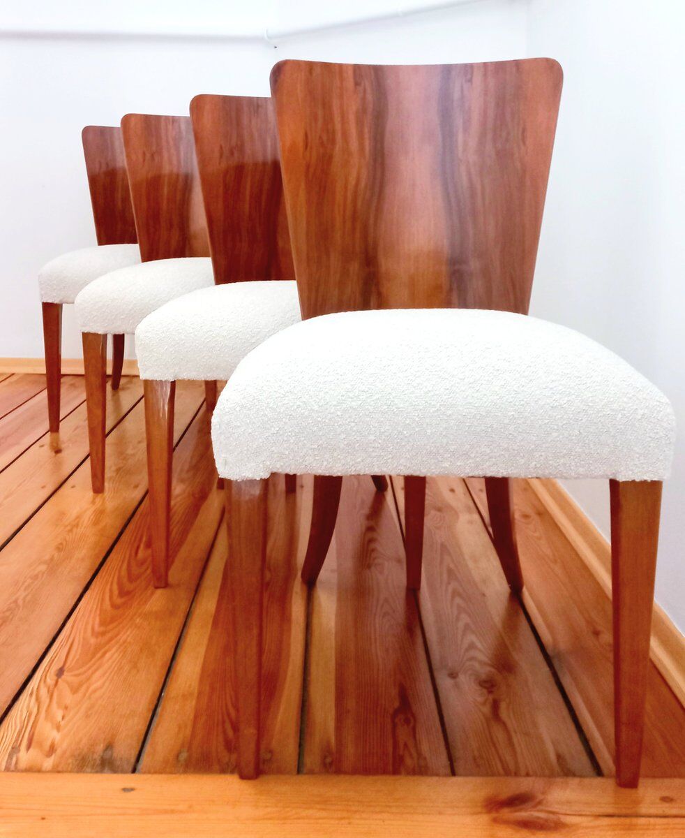 Chairs by J. Halabala for Up Races, Czechoslovakia, 1940s, Set of 4