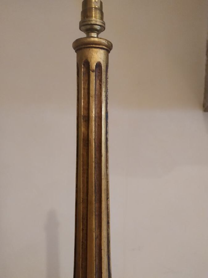 Golden floor lamp