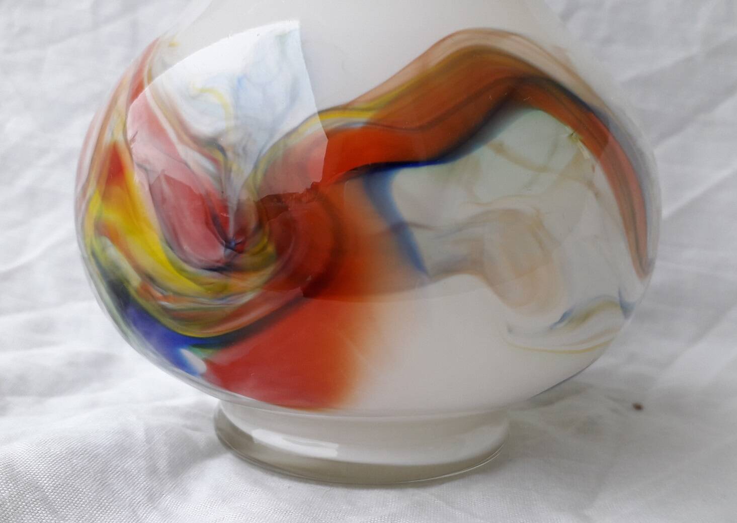 Multicoloured glass vase