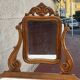 Walnut and marble dressing table, mercury mirror, circa 1850.