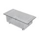Table basse vintage en plexiglas et verre 1970