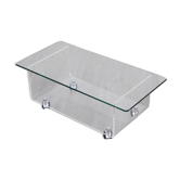 Vintage coffee table in plexiglass and glass 1970