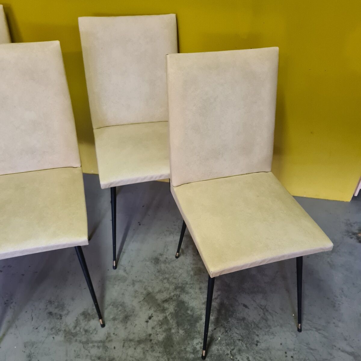 Set Of 6 Vintage French Dining Chairs, from the 1950s.