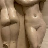 Bas relief of the three graces antiquity molding of the Louvre