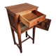 French antique walnut bedside table – 1 drawer and cupboard – 32×42×89 cm