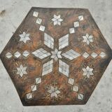 Coffee table inlaid with gilded threads, 1960
