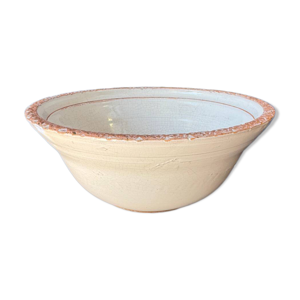 Grande Coupe vintage Biot en céramique émaillée, artisanat français