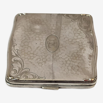 Silver metal cigarette case, early 20th Century.