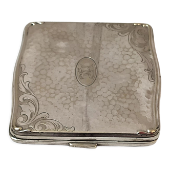 Silver metal cigarette case, early 20th Century.