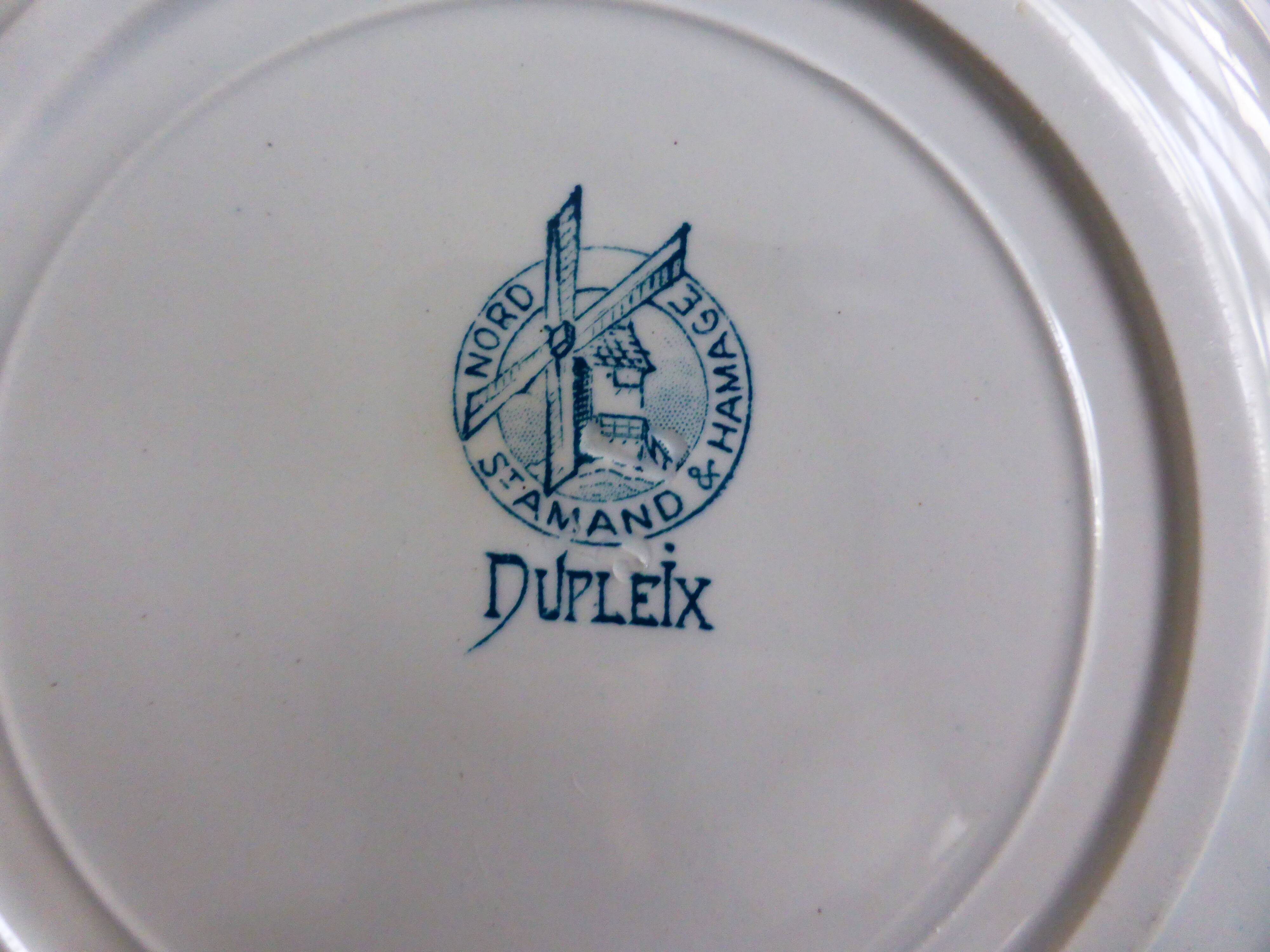 1 soup plate St Amand et Hamage model Dupleix 221266
