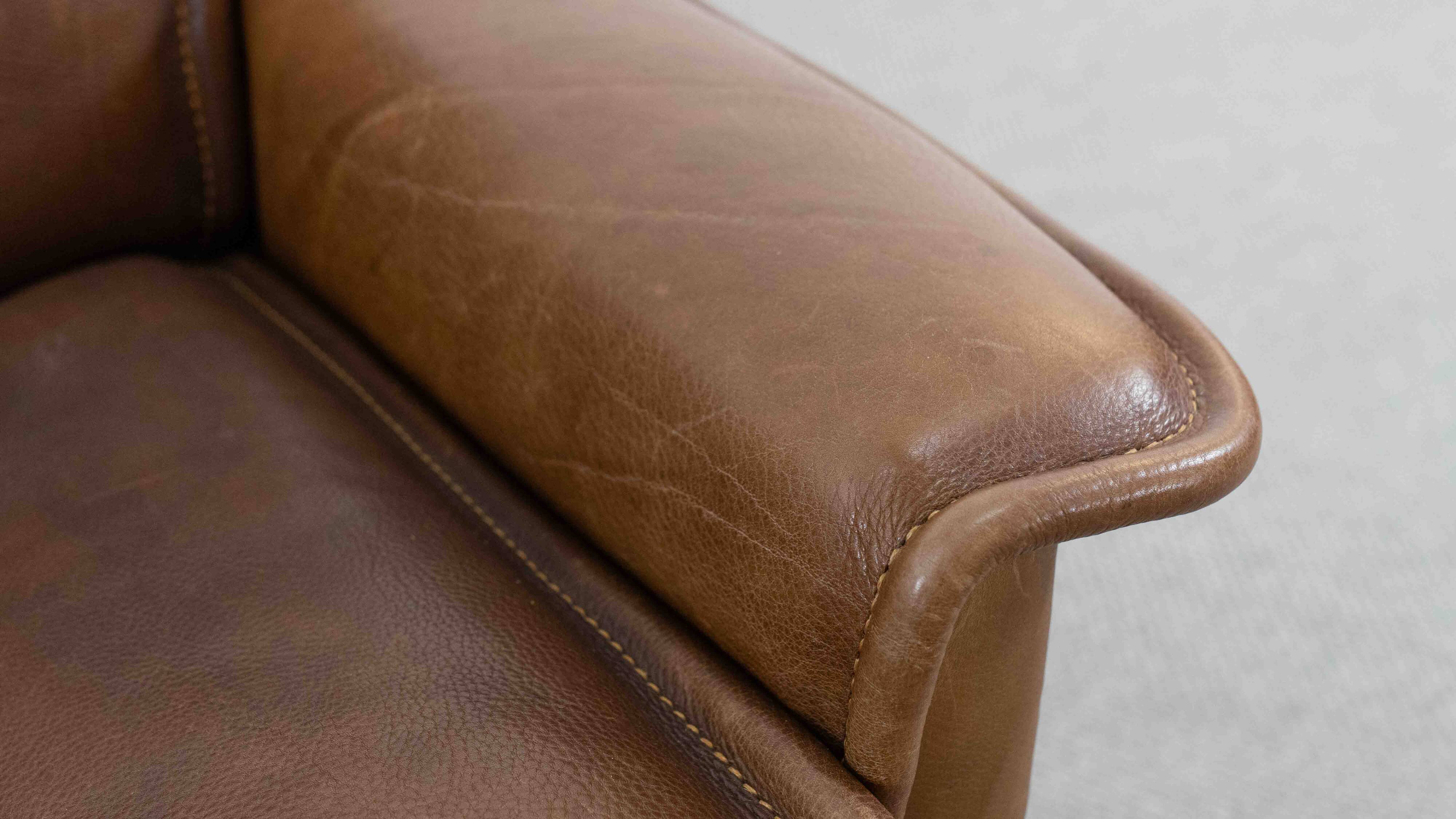 Modular De Sede Sofa DS-12 in cognac leather, 70s