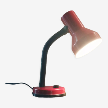 Vintage red desk lamp from 1970 in metal