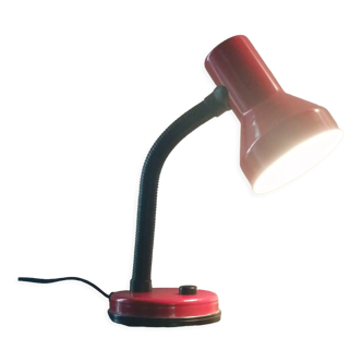 Vintage red desk lamp from 1970 in metal