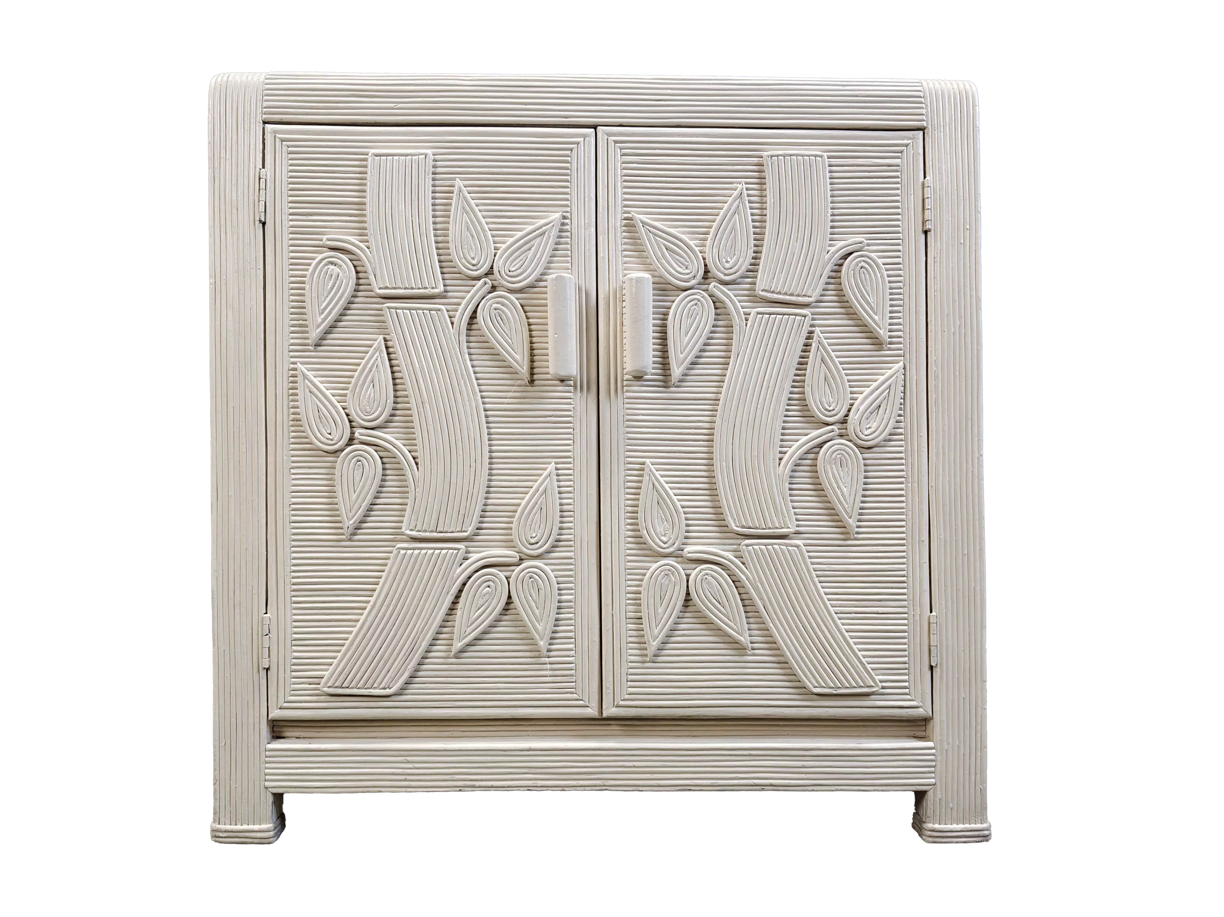 Vintage tropical split reed cabinet, 1970s