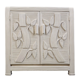 Vintage tropical split reed cabinet, 1970s