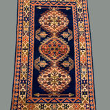 Vintage Kamseh Rug 190x137 cm, medium, Tribal oriental Carpet truly Shabby Chic