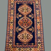 Vintage Kamseh Rug 190x137 cm, medium, Tribal oriental Carpet truly Shabby Chic