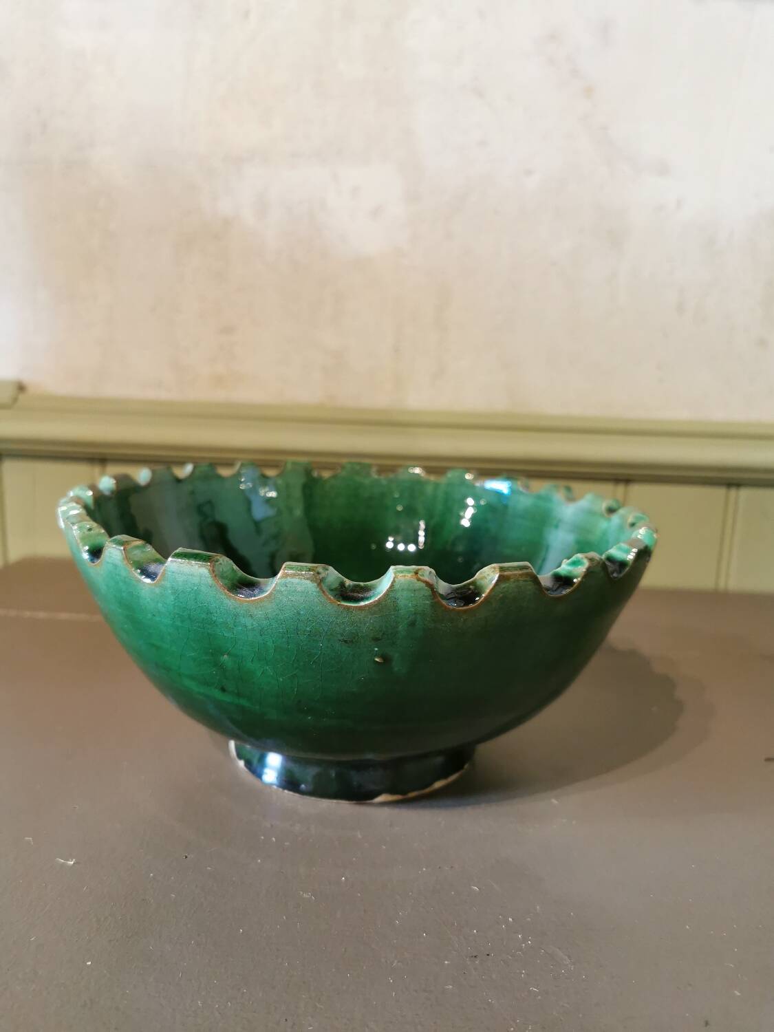 Set of 3 green salad bowls Morocco