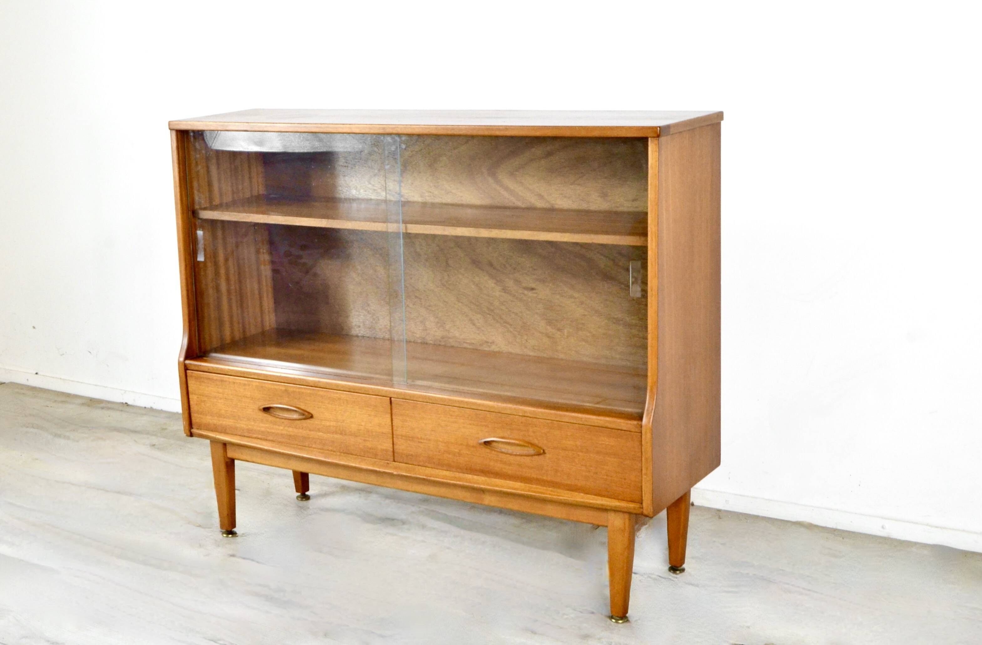 Jentique Midcentury Teak Bookcase / Display Cabinet. Vintage Modern