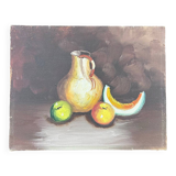 Still life with pitcher and fruit