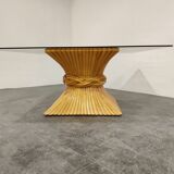 Bamboo coffee table by McGuire 1980s