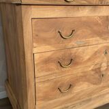 Louis Philipe chest of drawers in solid walnut, airbrushed