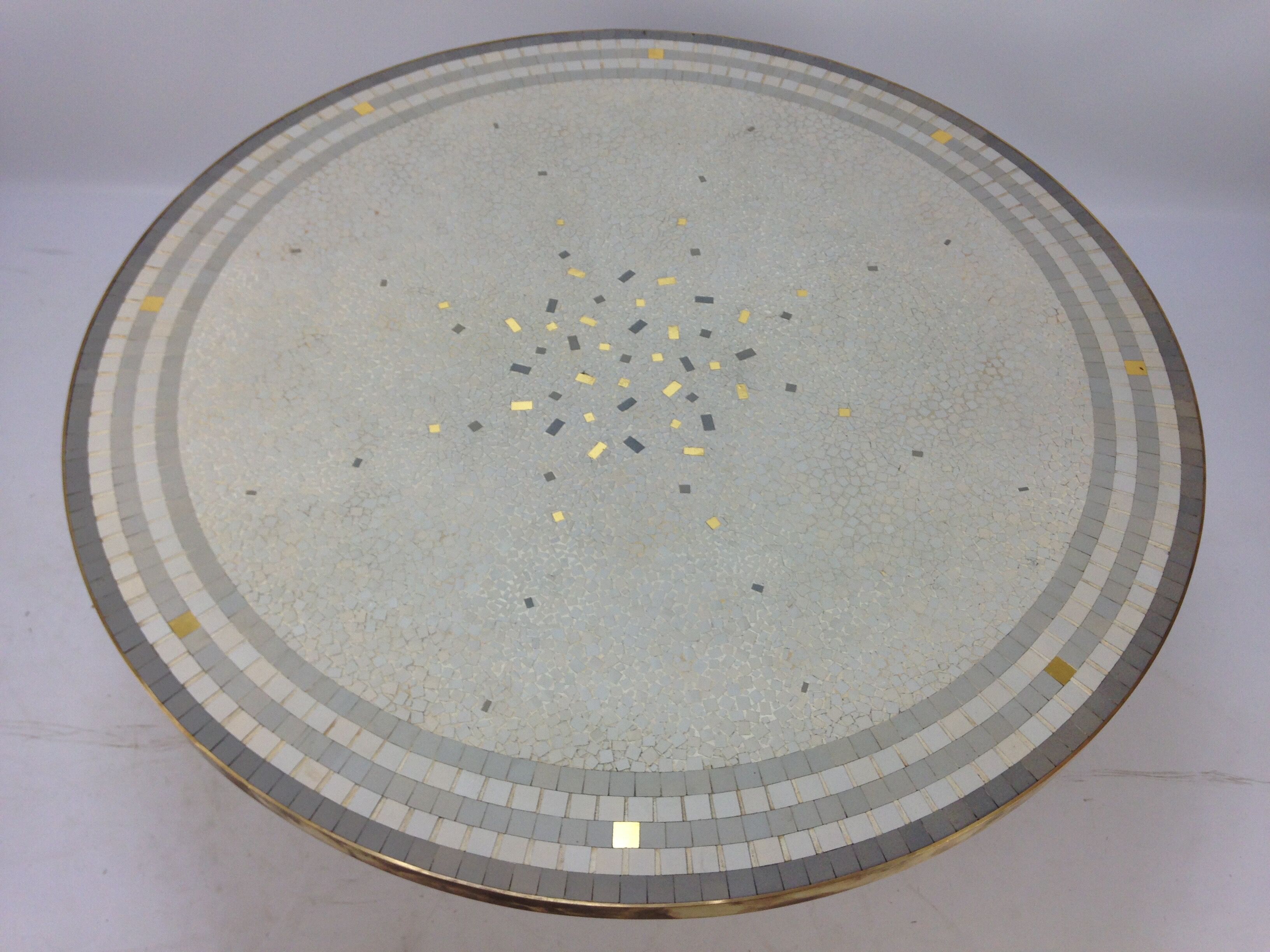 Table basse en mosaïque par Berthold Müller, années 1950
