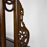 Wardrobe with Asian coat made of wood carved with dragons