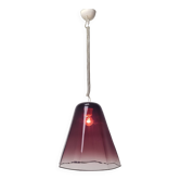 Italian Elegance – Leucos Pendant Light with Transparent Purple Murano Glas
