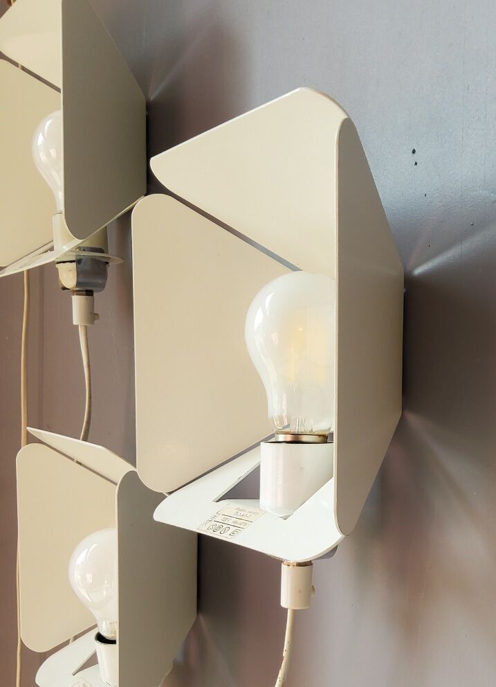 Wall lamps MidCentury floral pattern