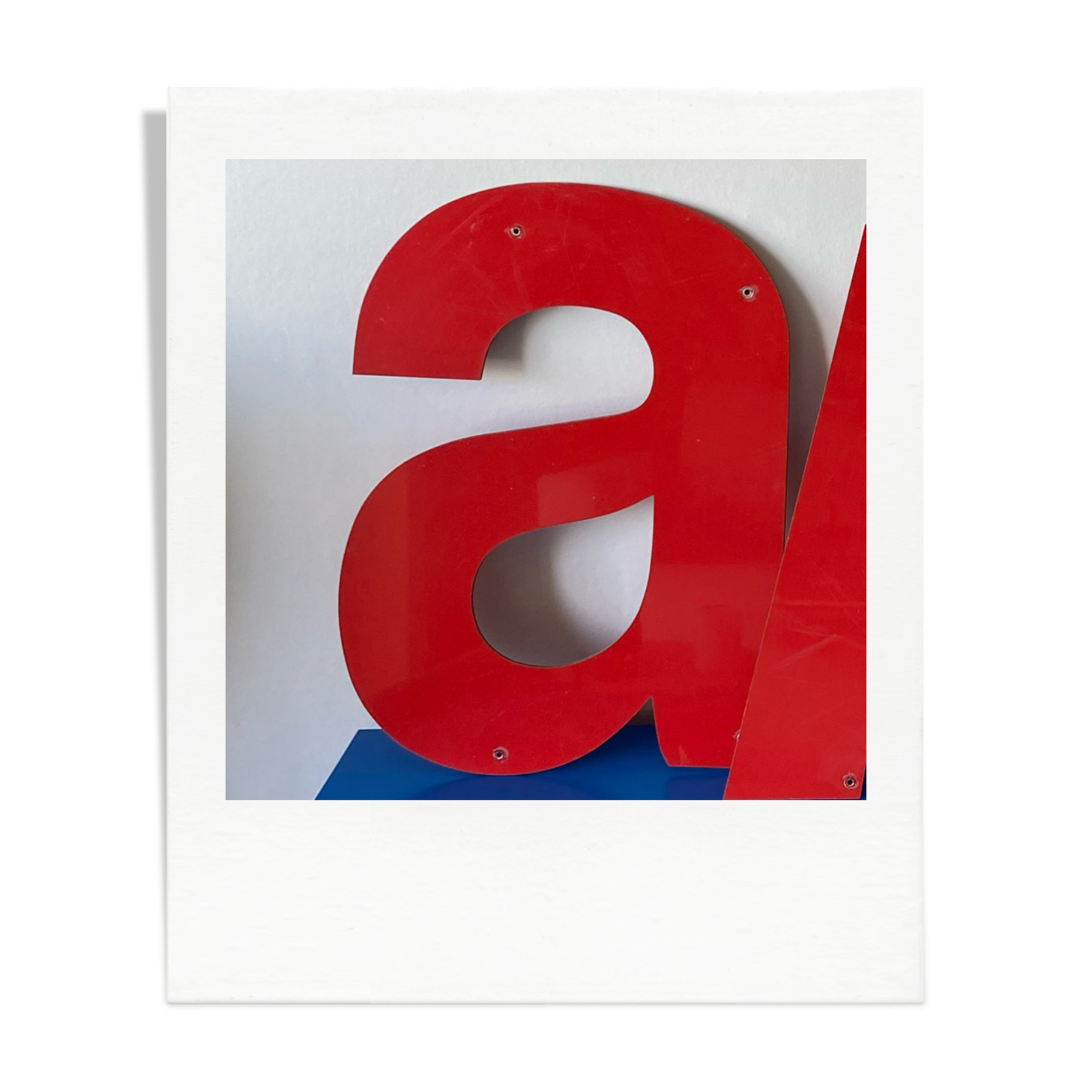 Ancient letter aluminium sign dibond