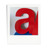 Ancient letter aluminium sign dibond