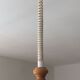 Vintage canning and rattan hagning lamp from the 1970s