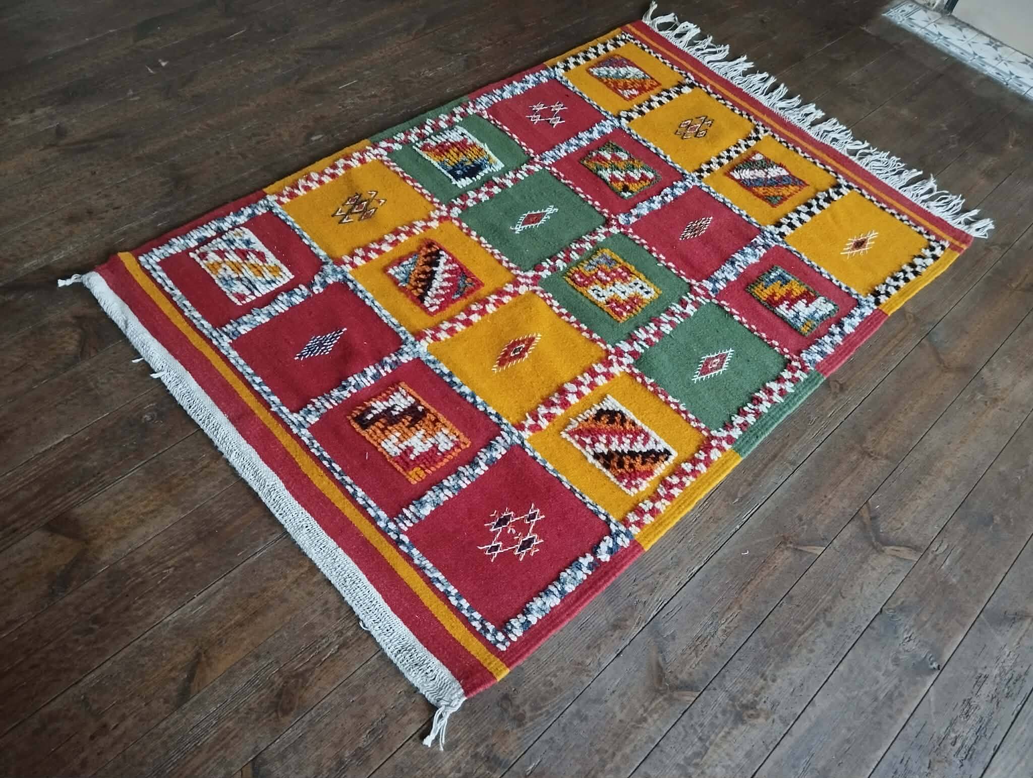 Handmade Berber Kilim Taznakht 150x100cm