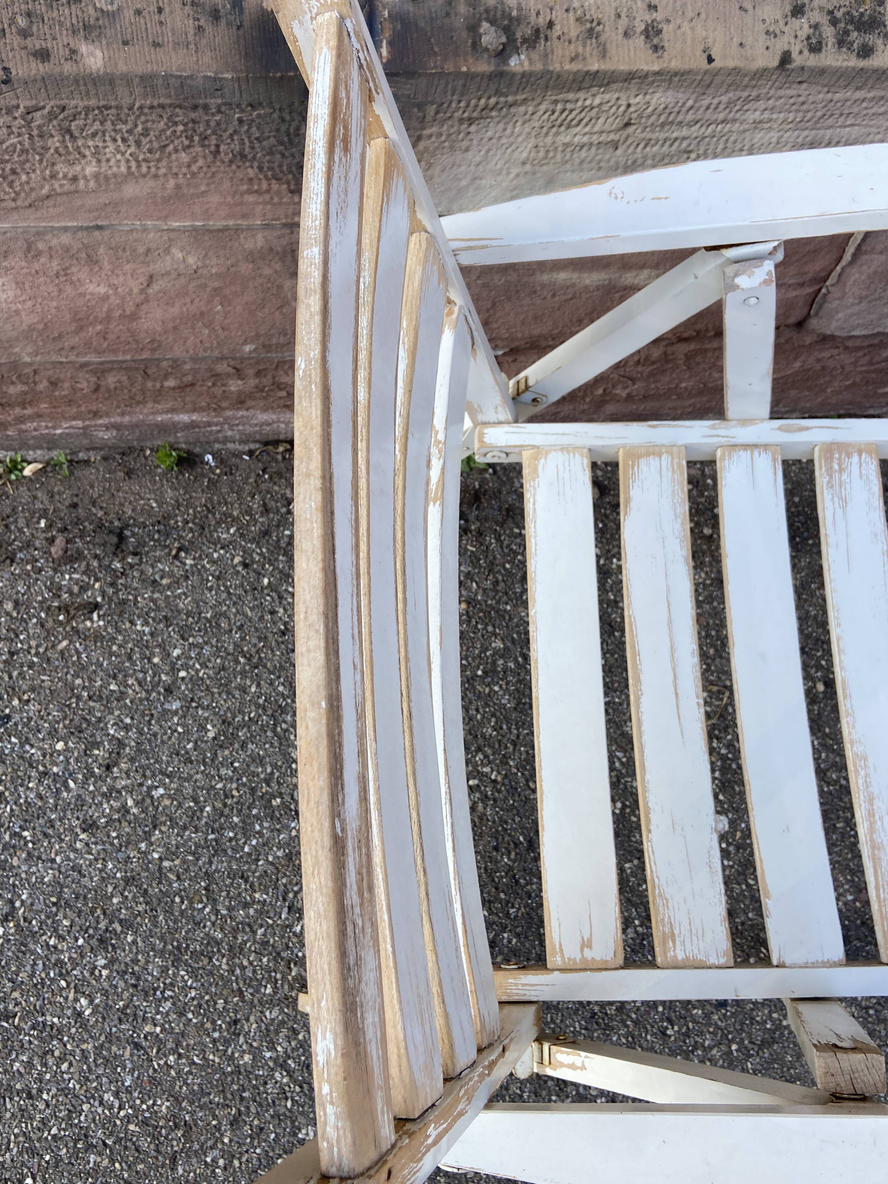 duo of folding garden armchairs brasserie cafe terrace Brasserie