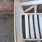 duo of folding garden armchairs brasserie cafe terrace Brasserie