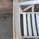 duo of folding garden armchairs brasserie cafe terrace Brasserie